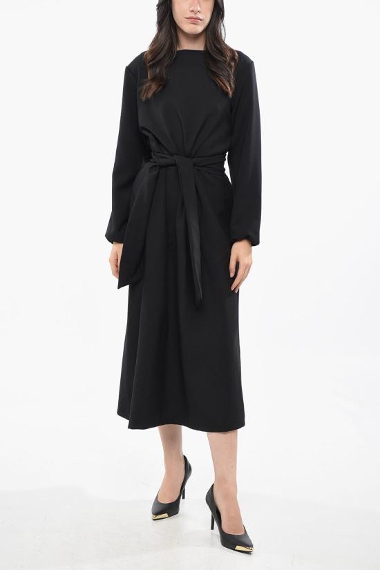  오블로 유니크 롱 원피스 IV023T12405 Black
