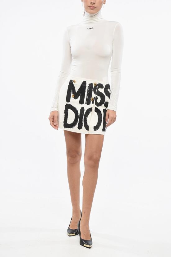  디올 숏 스커트 450J12P1116 0902 White - DIOR