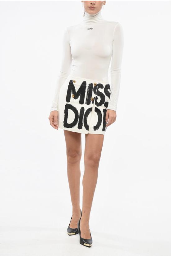  디올 숏 스커트 450J12P1116 0902 White - DIOR