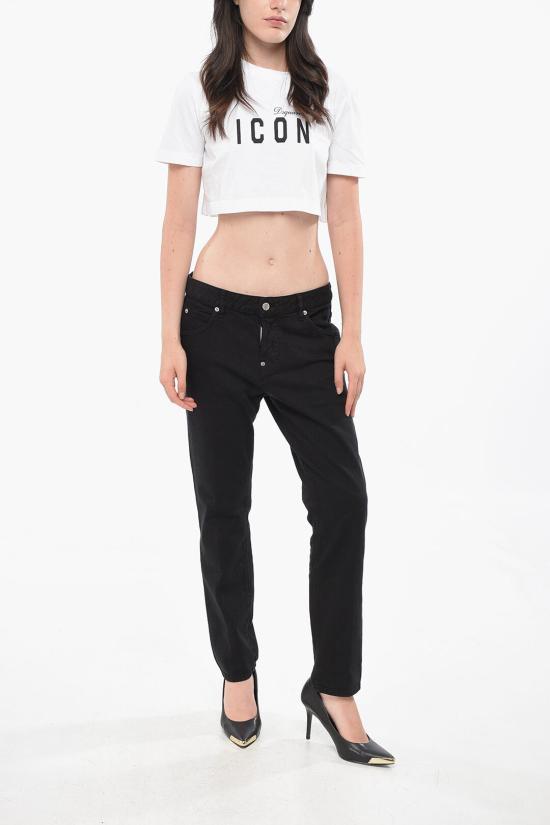  디스퀘어드2 반팔 티셔츠 S80GC0054S20694100 Black White - DSQUARED2