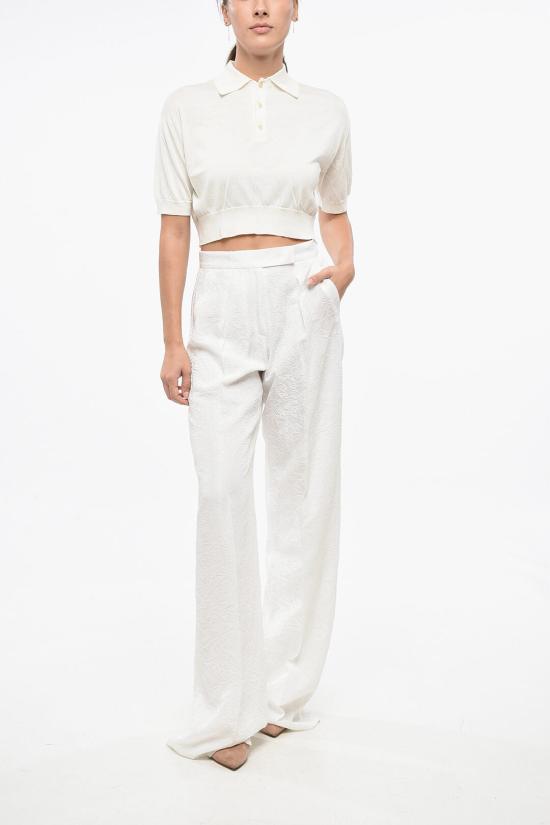  막스마라 스트레이트 팬츠 LARINGE 001BB White - MAX MARA