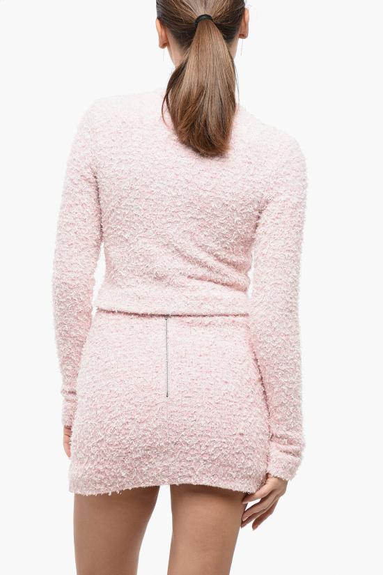  발렌시아가 트위드 크롭 가디건 793604 T3328 5000 Pink - BALENCIAGA