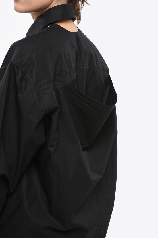  발렌시아가 서스펜디드 셔츠 드레스 809049TNM60 1000 Black - BALENCIAGA