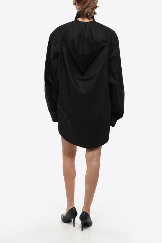  발렌시아가 서스펜디드 셔츠 드레스 809049TNM60 1000 Black - BALENCIAGA