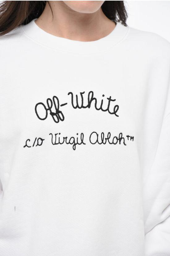  오프화이트 긴팔 티셔츠 OWBA055F24FLE004 0110 White - OFF WHITE
