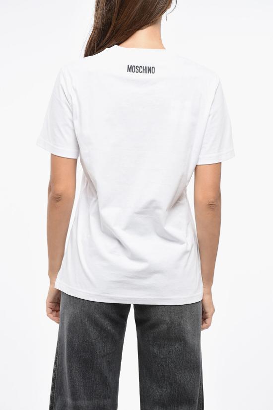  모스키노 반팔 티셔츠 A0708 5541 1001M Black White - MOSCHINO