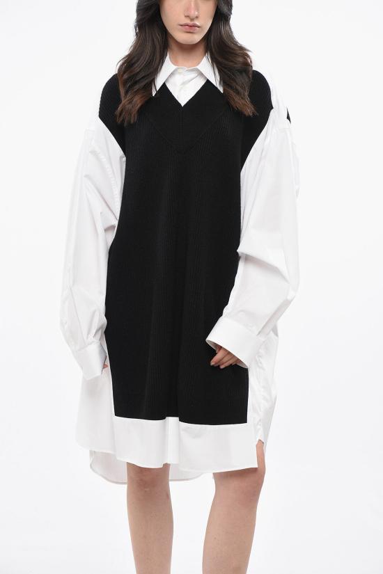  마르지엘라 셔츠 S51DL0356 S44720 976 Black White - MAISON MARGIELA