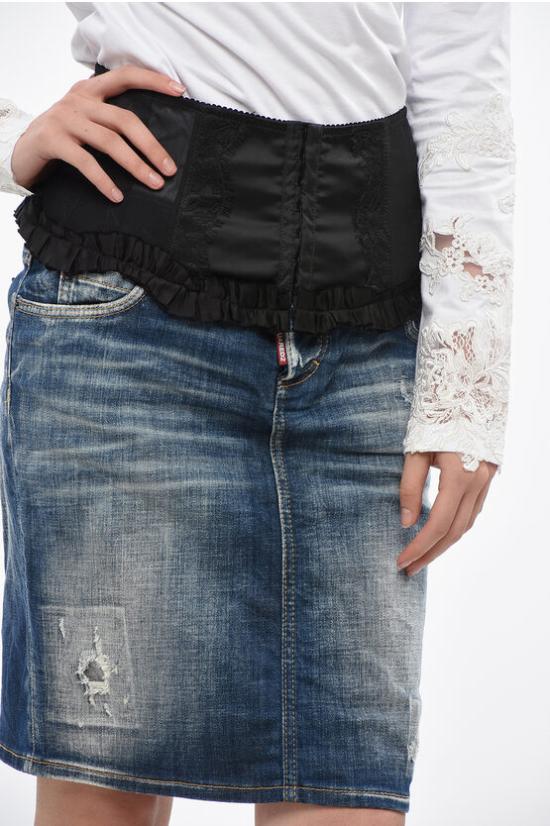  디스퀘어드2 데님 스커트 S72MA0971S30342470 Blue - DSQUARED2