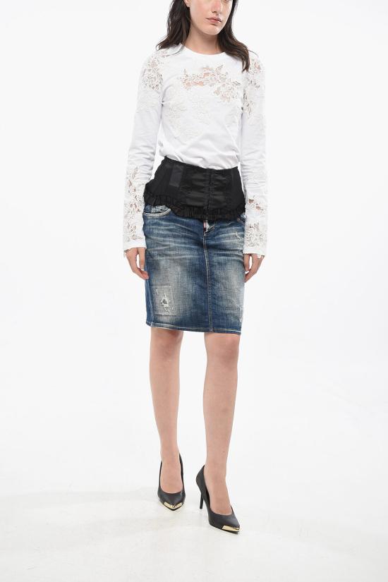  디스퀘어드2 데님 스커트 S72MA0971S30342470 Blue - DSQUARED2