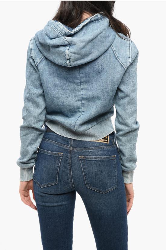  디젤 후드 티셔츠 A04021 09D01 01 Light blue - DIESEL