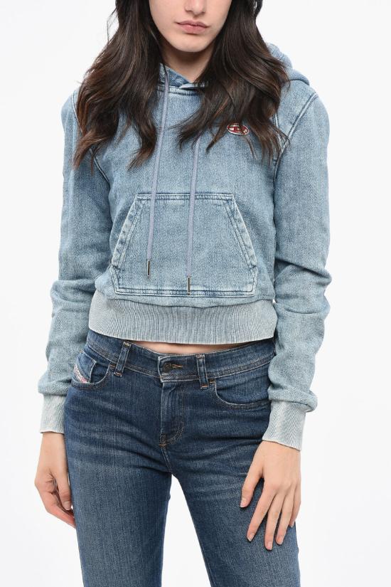  디젤 후드 티셔츠 A04021 09D01 01 Light blue