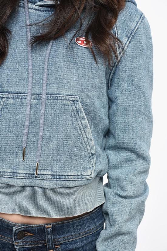  디젤 후드 티셔츠 A04021 09D01 01 Light blue - DIESEL