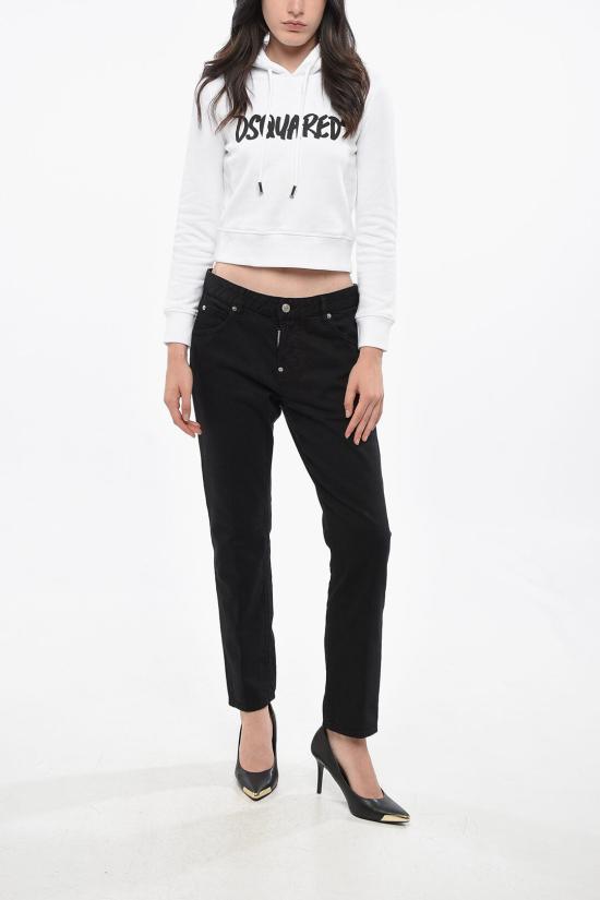  디스퀘어드2 후드 티셔츠 S72GU0441S25516100 Black White - DSQUARED2