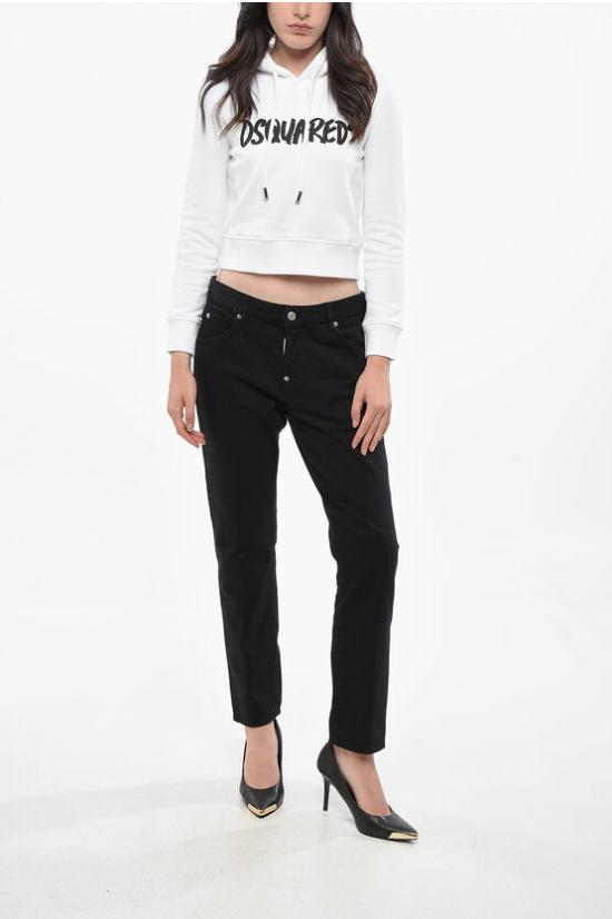  디스퀘어드2 후드 티셔츠 S72GU0441S25516100 Black White - DSQUARED2