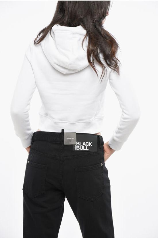  디스퀘어드2 후드 티셔츠 S72GU0441S25516100 Black White - DSQUARED2