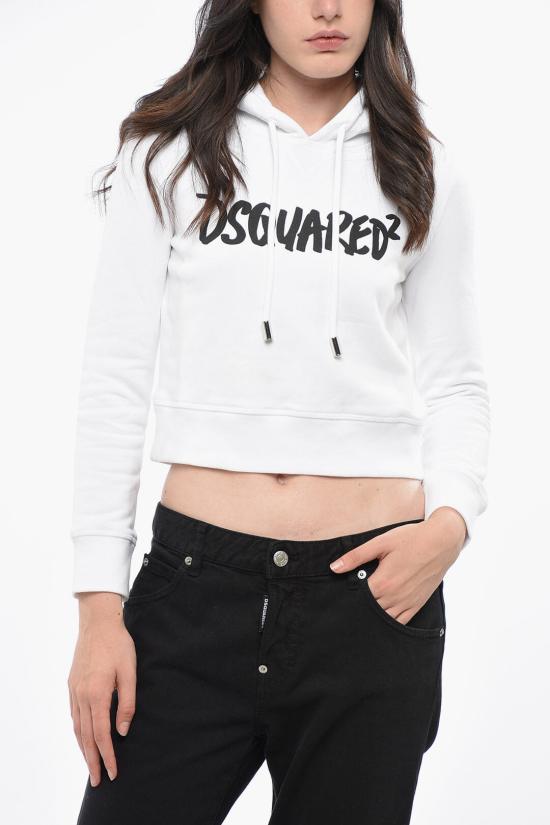  디스퀘어드2 후드 티셔츠 S72GU0441S25516100 Black White