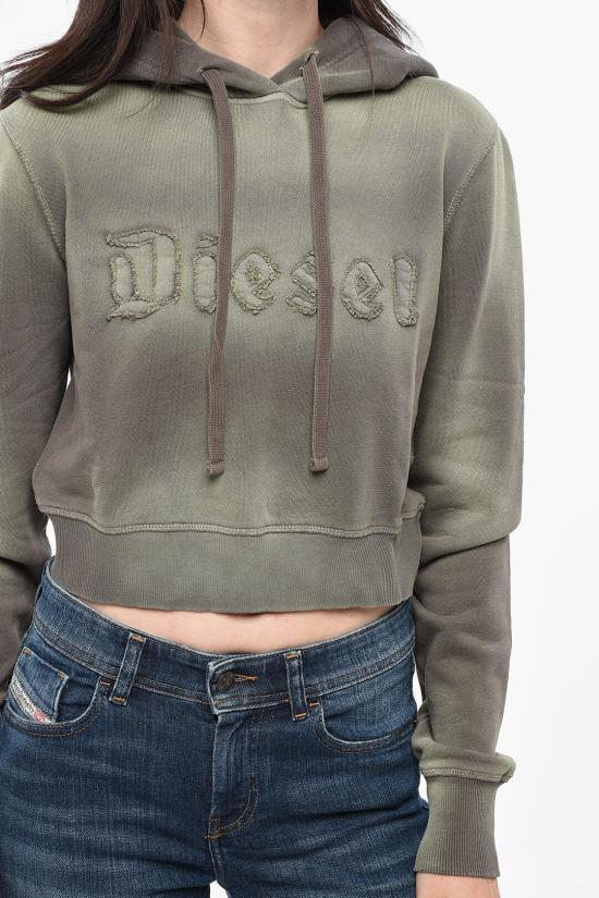  디젤 후드 티셔츠 A14184 0IPAP 5JHA Military Green - DIESEL