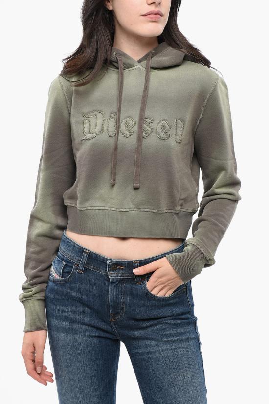  디젤 후드 티셔츠 A14184 0IPAP 5JHA Military Green