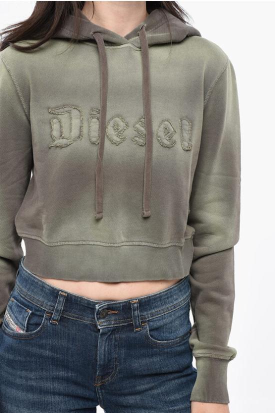  디젤 후드 티셔츠 A14184 0IPAP 5JHA Military Green - DIESEL