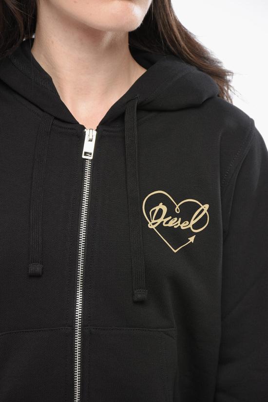  디젤 후드 티셔츠 A19711 RNCKL 900 Black - DIESEL