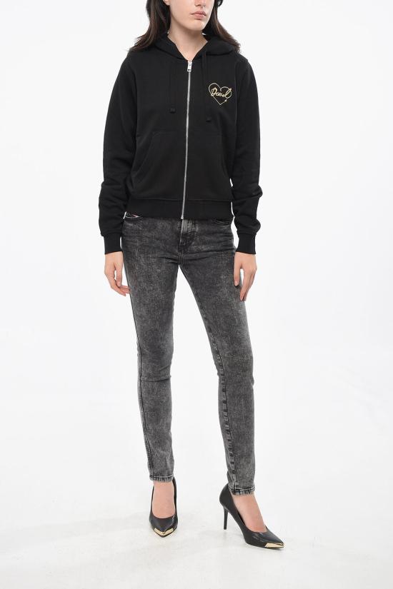  디젤 후드 티셔츠 A19711 RNCKL 900 Black - DIESEL