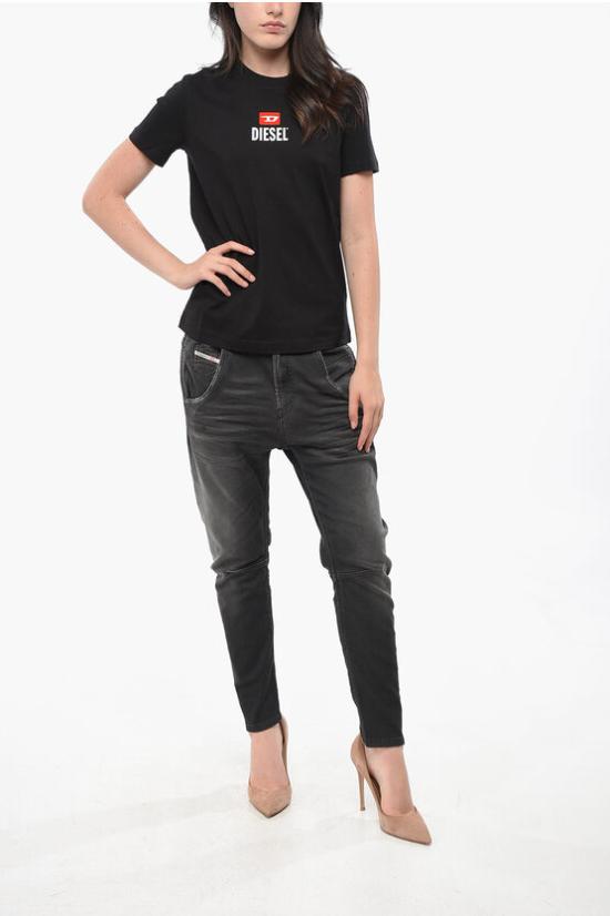  디젤 반팔 티셔츠 A19708 RDRDY 900 Black - DIESEL