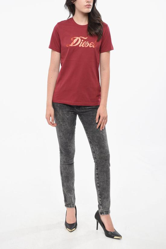  디젤 반팔 티셔츠 A10390 RCATJ 44D Burgundy - DIESEL