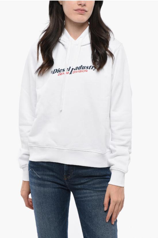  디젤 후드 티셔츠 A12777 RIAJH 100 White