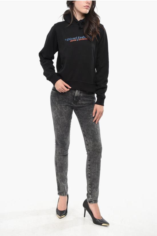  디젤 후드 티셔츠 A12777 RIAJH 9XX Black - DIESEL