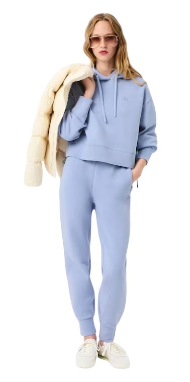 25FW 라코스테 액티브 더블페이스 후드 스웻셔츠  SF0281 Blue - LACOSTE