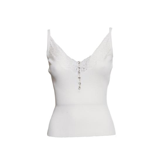 25FW 셀프 포트레이트 민소매 티셔츠 PF25042TW White