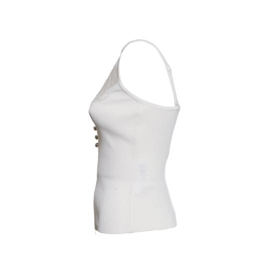 25FW 셀프 포트레이트 민소매 티셔츠 PF25042TW White - SELF PORTRAIT