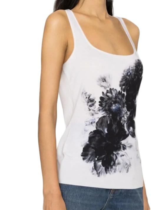  알렉산더 맥퀸 민소매 티셔츠 780499Q1A8U9137 White - ALEXANDER MCQUEEN