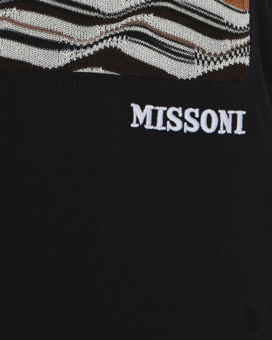 25FW 미소니 반팔 티셔츠 4273127 Black - MISSONI