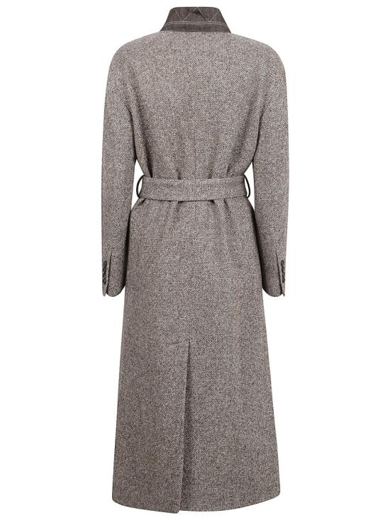 25FW 브루넬로 쿠치넬리 울 블렌드 벨티드 코트 MG5319932 C6321 Grey - BRUNELLO CUCINELLI