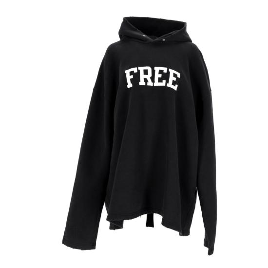  발렌시아가 후드 티셔츠 661711TKVD41070 Black