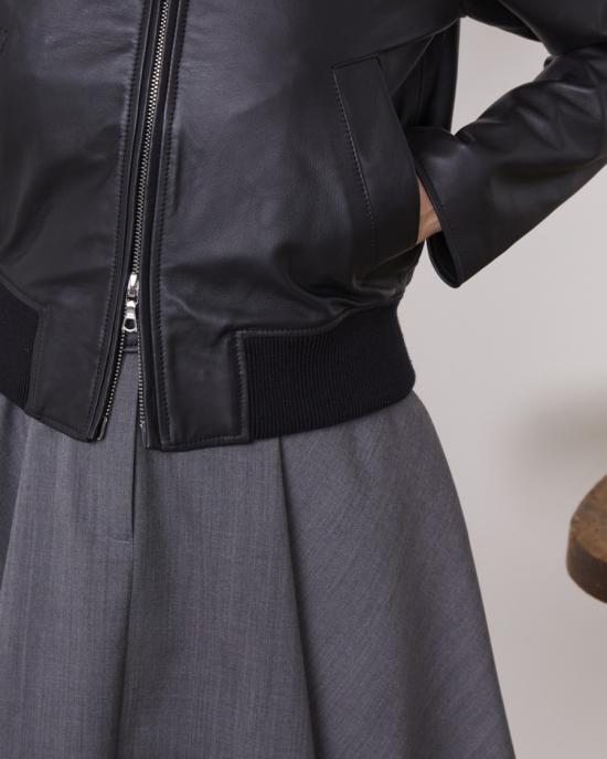 25SS 오피신 제네랄 봄버 자켓 S25WLTR550 BLACK Black - OFFICINE GENERALE