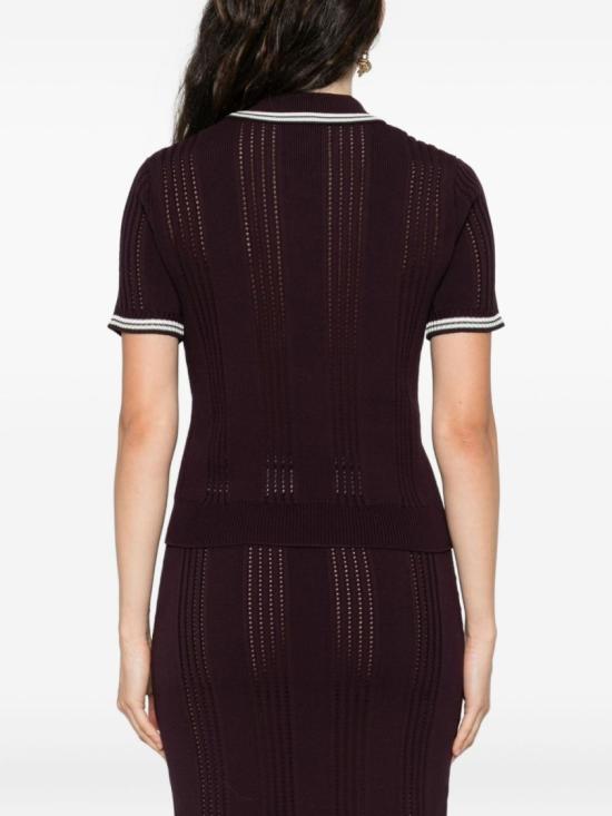 25FW 카사블랑카 폴로 티셔츠 WAW25KW1089 Black - CASABLANCA