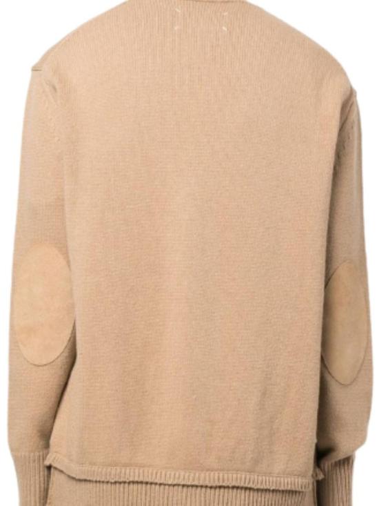  마르지엘라 엘보우 패치 가디건 SI1GP0003S18064 106F Brown - MAISON MARGIELA