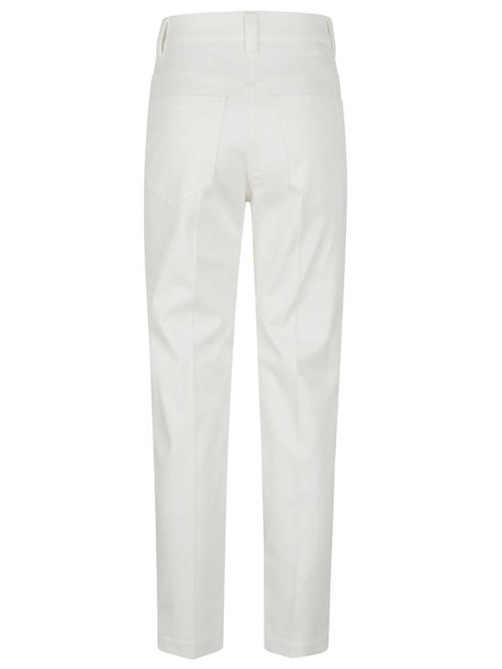 25FW 브루넬로 쿠치넬리 스트레이트 팬츠 MA126P8873 C1542 White - BRUNELLO CUCINELLI