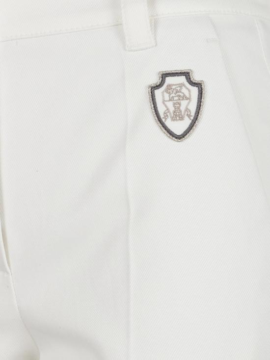 25FW 브루넬로 쿠치넬리 스트레이트 팬츠 MA126P8873 C1542 White - BRUNELLO CUCINELLI