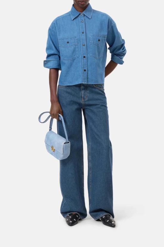  클로즈드 데님 셔츠 닫힌 크롭 데님 셔츠 - CLOSED