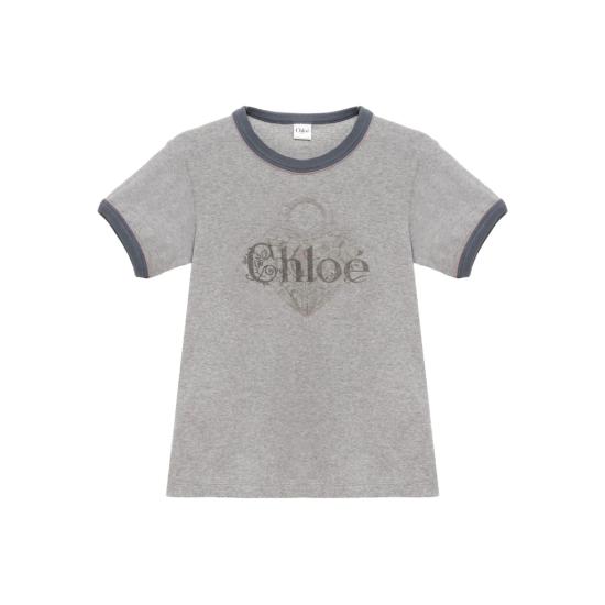 25FW 끌로에 반팔 티셔츠 25WJH03195 01B GREY