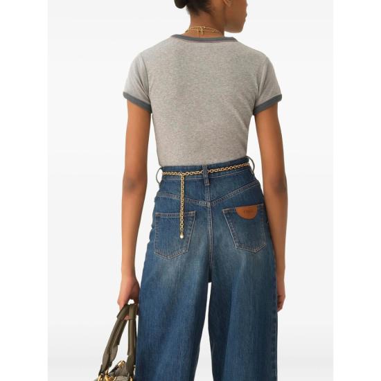 25FW 끌로에 반팔 티셔츠 25WJH03195 01B GREY - CHLOE