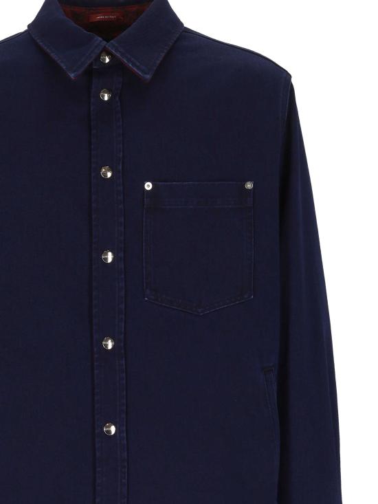 25FW 구찌 리버서블 데님 플란넬 셔츠 835282 XDDB64447 BLUE MIX - GUCCI