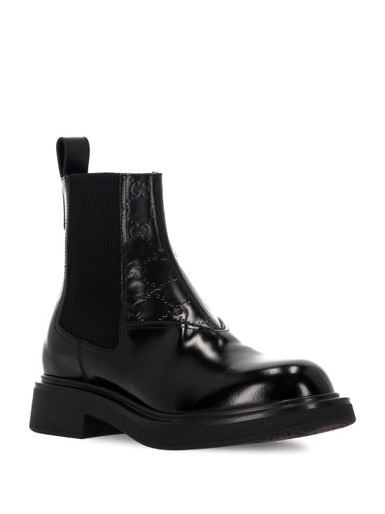 25FW 구찌 레더 앵클 부츠 831264 AAEZG1000 BLACK BLACK BLACK - GUCCI