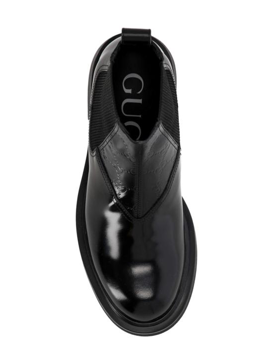 25FW 구찌 레더 앵클 부츠 831264 AAEZG1000 BLACK BLACK BLACK - GUCCI