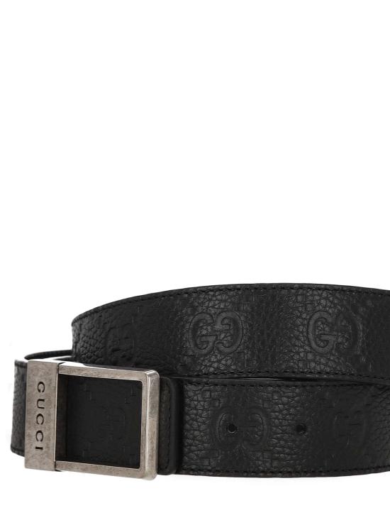 25FW 구찌 렉탱귤러 버클 리버시블 벨트 820724 AAE5X1000 - GUCCI