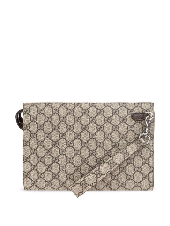 25FW 구찌 바이컬러 올오버 GG 파우치 768255 FACQC9773 BE EBONY N ACER EBON - GUCCI