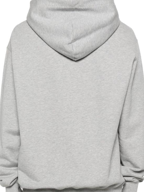 25FW 구찌 로고 프린트 코튼 저지 후드 티셔츠 788771 XJHDP1230 GREY MELANGE MC - GUCCI